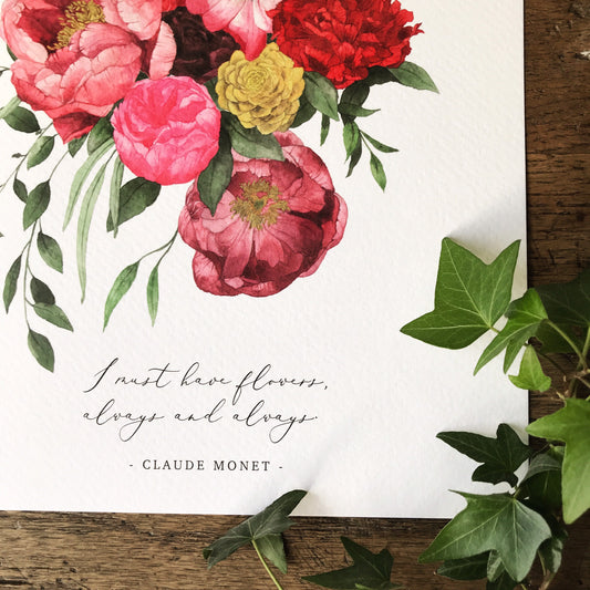 I must have flowers.. A4 Print