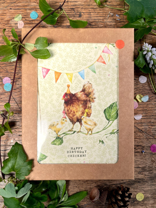 Party Chickens Luxury Whimsical Greetings Card Set