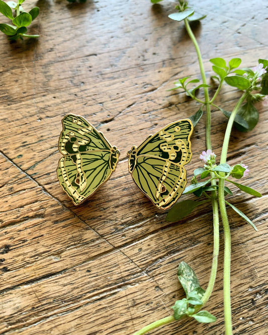 Butterfly Wings Enamel Pin Badge Set | Entomology Taxidermy Art