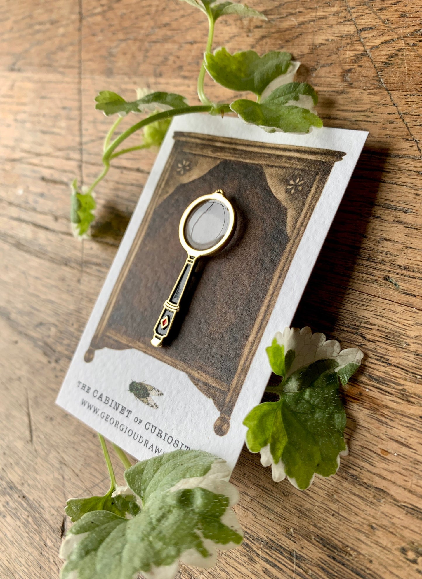 Magnifying Glass Enamel Pin Badge