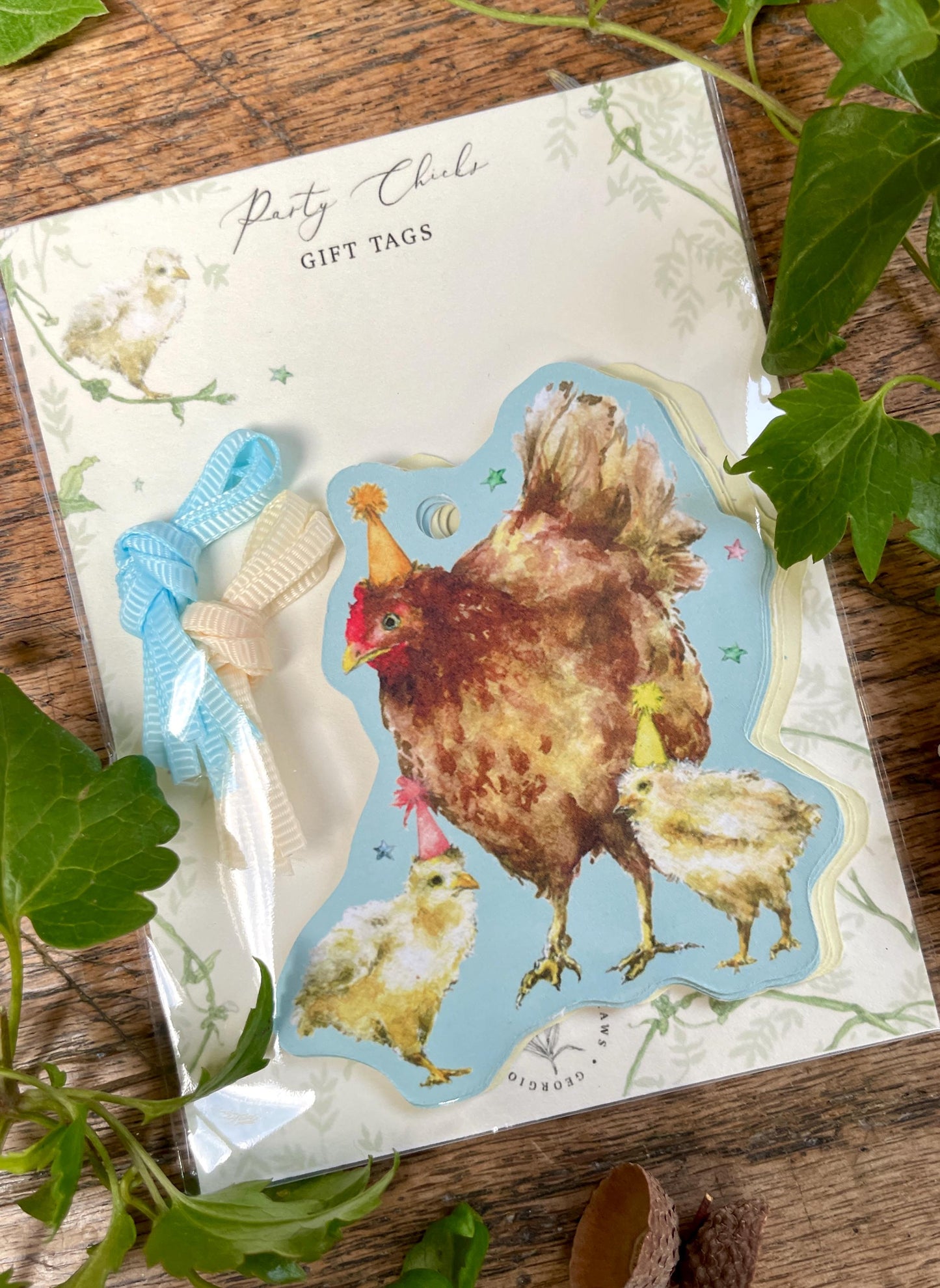 Party Chickens Whimsical Watercolour Gift Tags