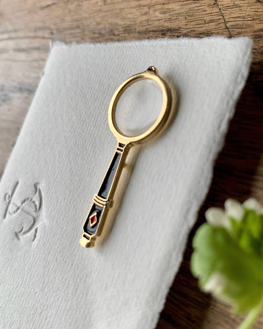Magnifying Glass Enamel Pin Badge