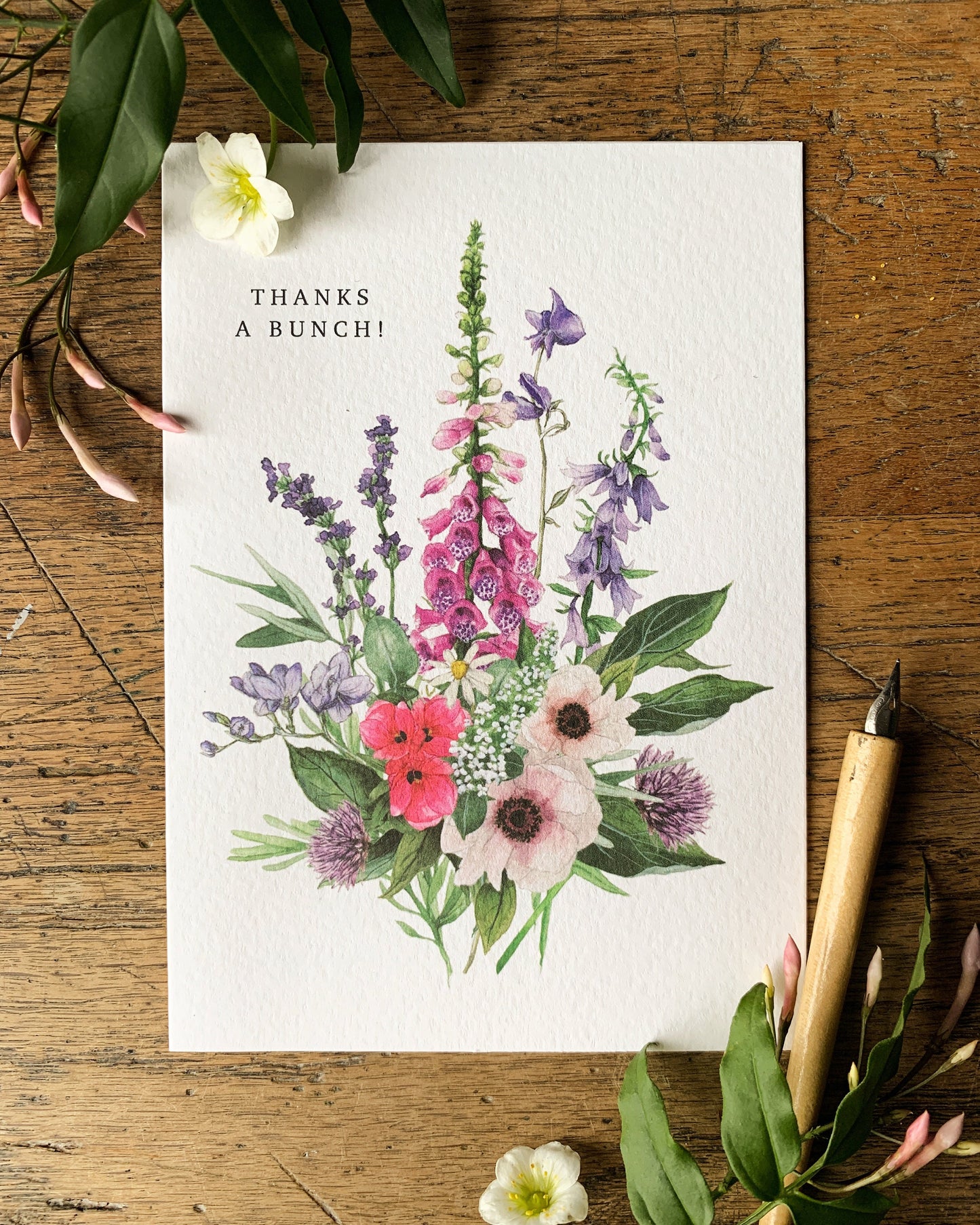 Floral Botanical Watercolour Greetings Card Bundle - Pack of 5