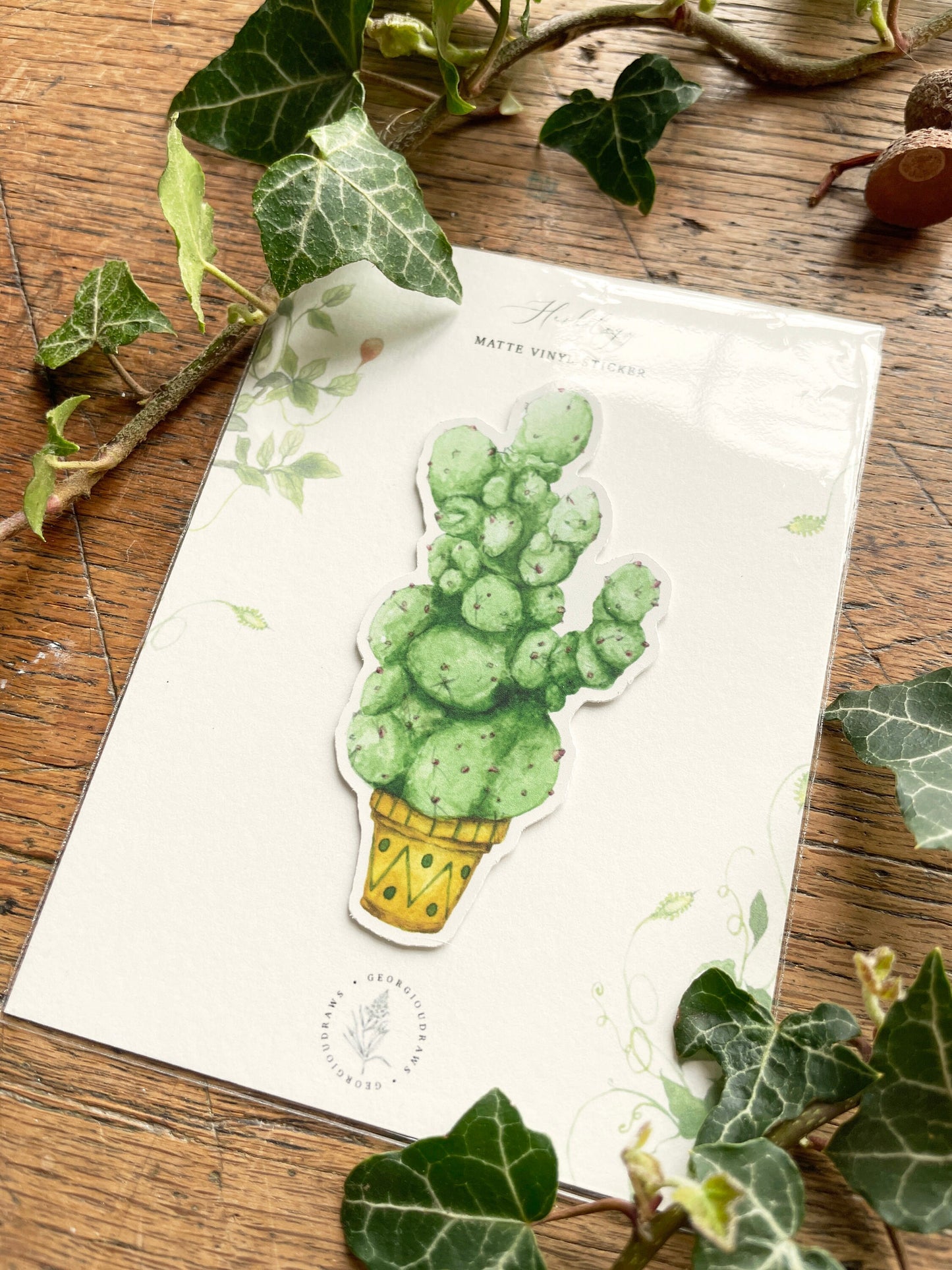 Herbology Matt Vinyl Sticker | Magical Herbology Stationery Art