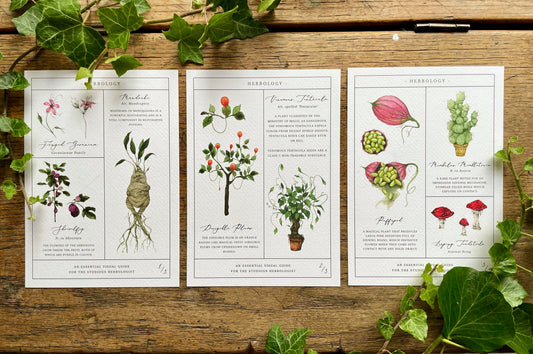 Herbology Chart A5 Print Set - Parts 1, 2 & 3