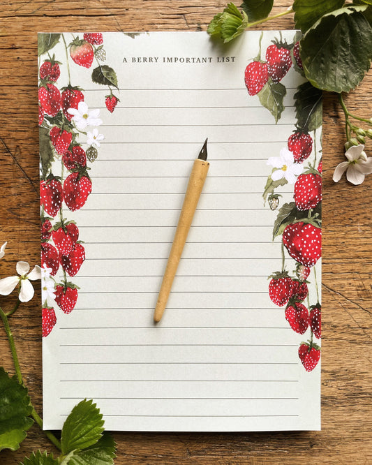 A Berry Important List Notepad | Floral Botanical Watercolour Stationery