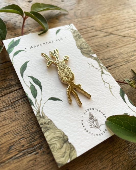 Mandrake Enamel Pin | Magical Herbology Pin Badge