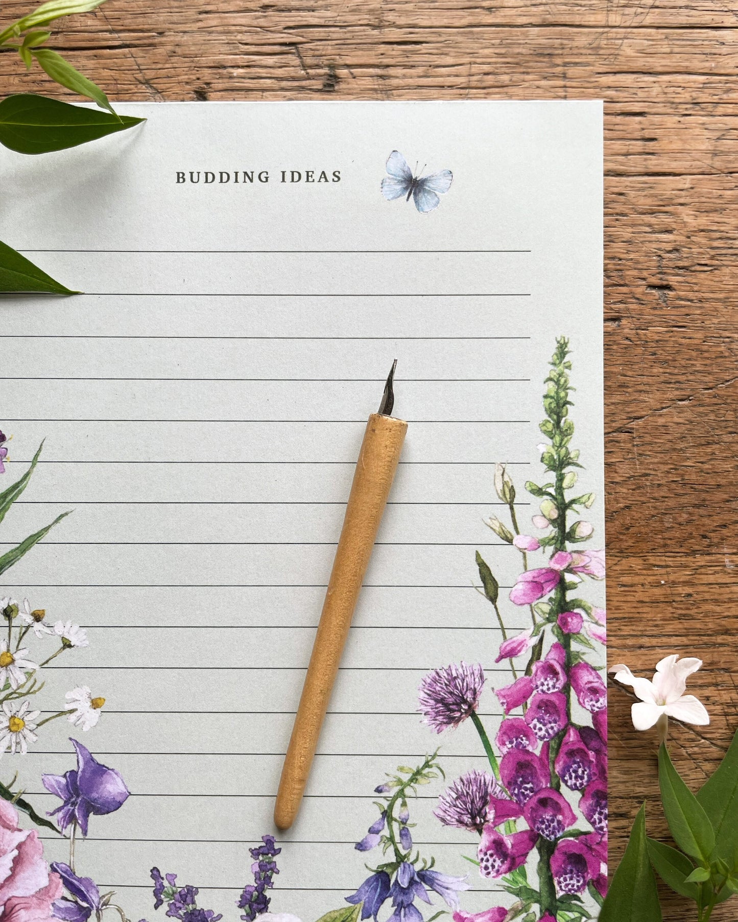Budding Ideas Notepad | Floral Botanical Watercolour Stationery
