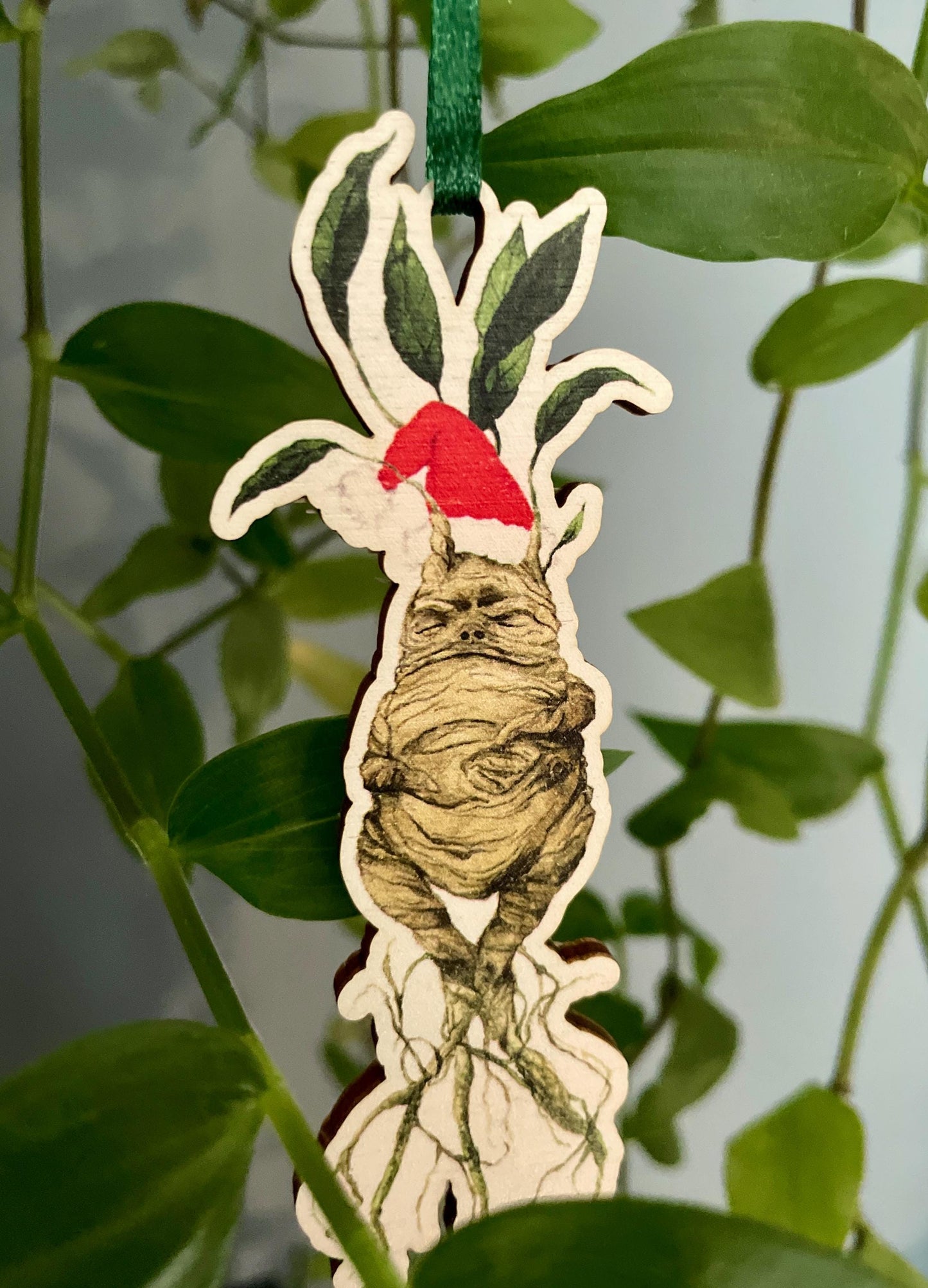 Magical Mandrake Festive Wooden Christmas Decoration