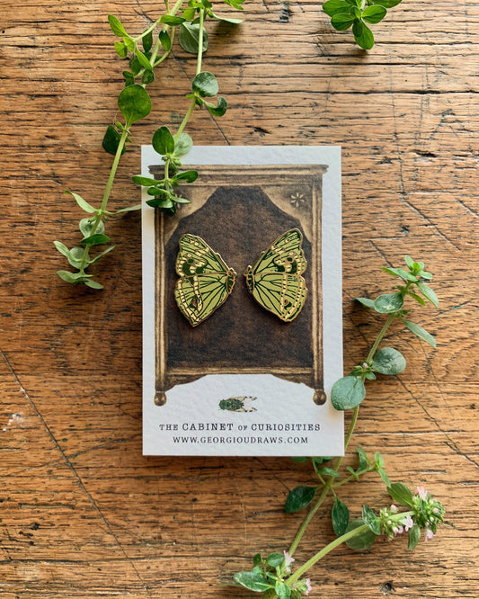 Butterfly Wings Enamel Pin Badge Set | Entomology Taxidermy Art