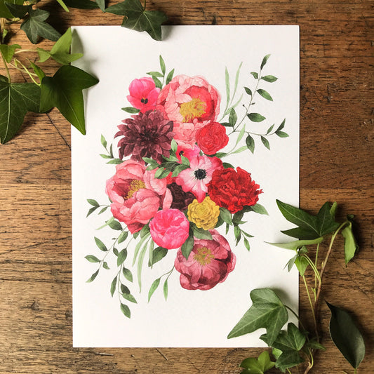 Floral Bouquet A5 Print