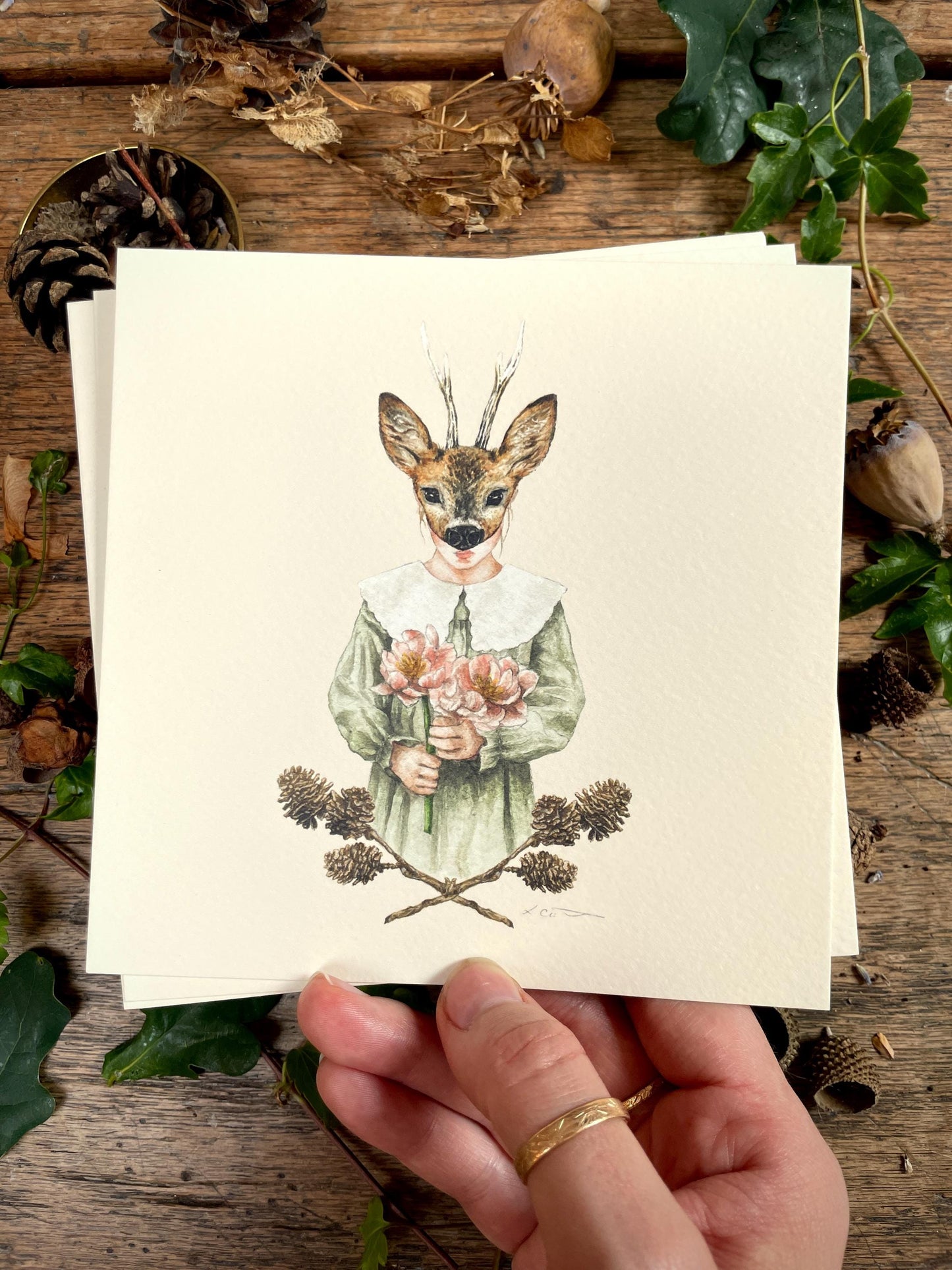 Children in Animal Masks Trio of Art Prints | Curious Woodland Art