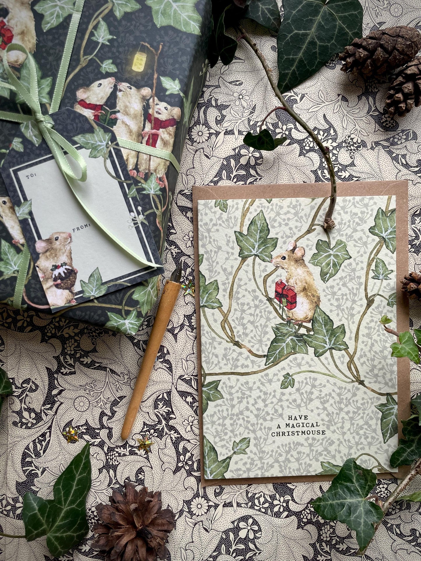 Christmas Mice Luxury Whimsical Greetings Card Box Set