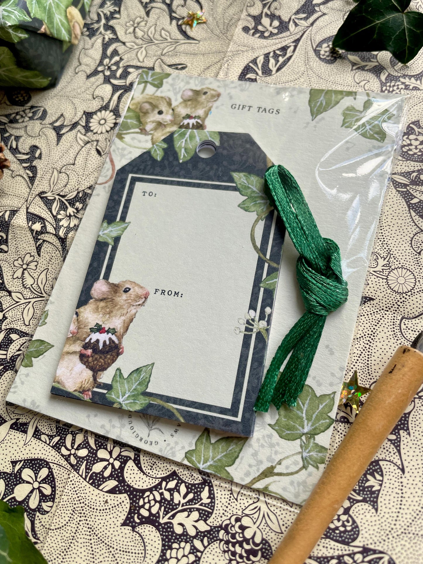 Christmas Mice Luxury Whimsical Gift Tags