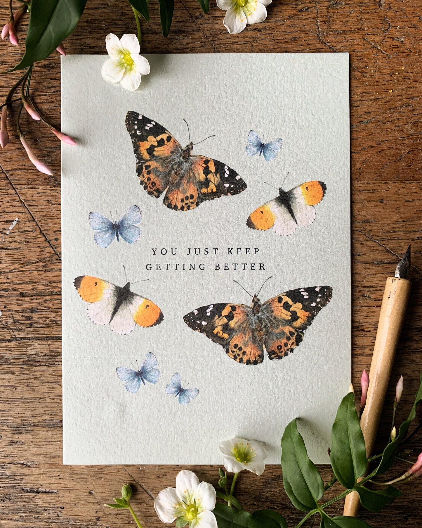Floral Botanical Watercolour Greetings Card Bundle - Pack of 5