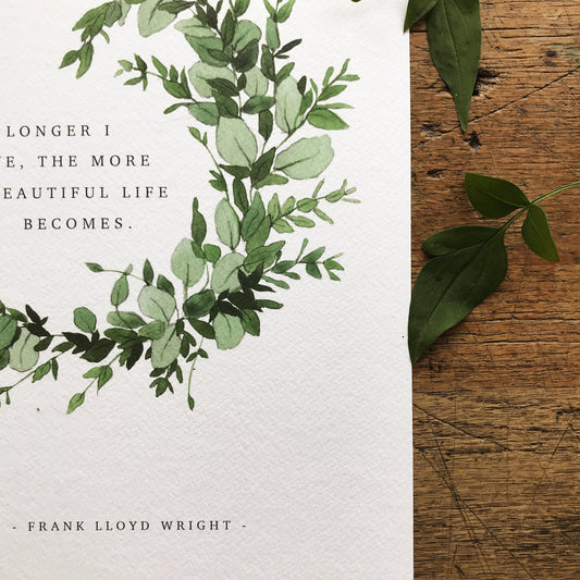 The Longer I Live... A4 Print