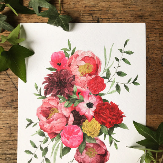 Floral Bouquet A5 Print
