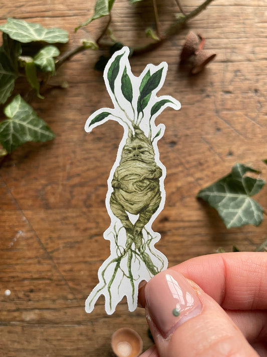 Mandrake Matt Vinyl Sticker | Magical Herbology Stationery Art