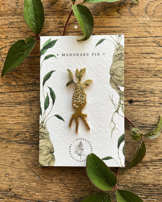 Mandrake Enamel Pin | Magical Herbology Pin Badge