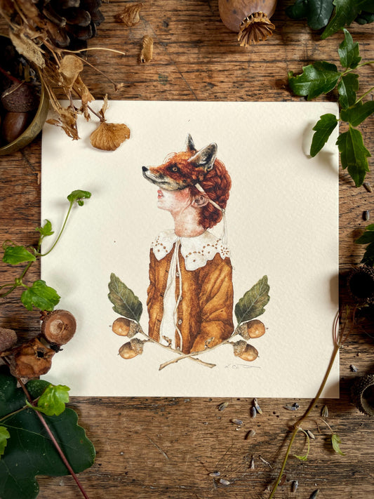 Children in Animal Masks Trio of Art Prints | Curious Woodland Art