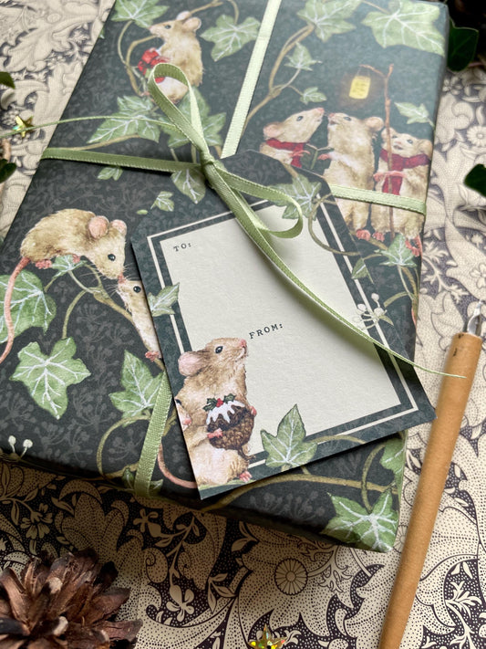 Christmas Mice Luxury Whimsical Gift Tags