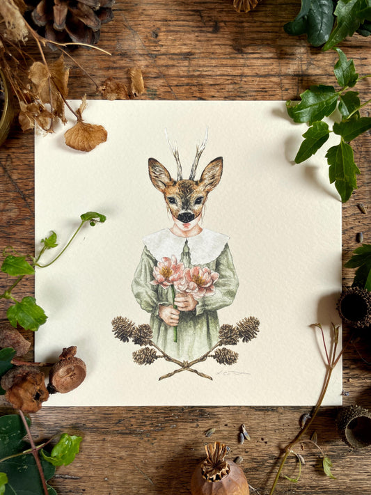 Children in Animal Masks Trio of Art Prints | Curious Woodland Art