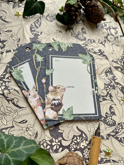 Christmas Mice Luxury Whimsical Gift Tags