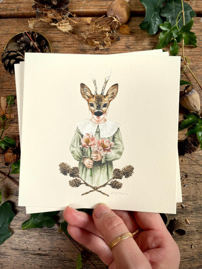 Children in Animal Masks Trio of Art Prints | Curious Woodland Art