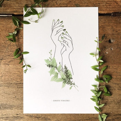 Green Fingers... A4 Botanical Art Print