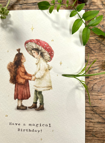 Have a Magical Birthday! Watercolour Dress Up Greetings Card