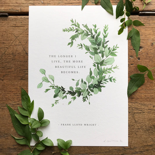 The Longer I Live... A4 Print