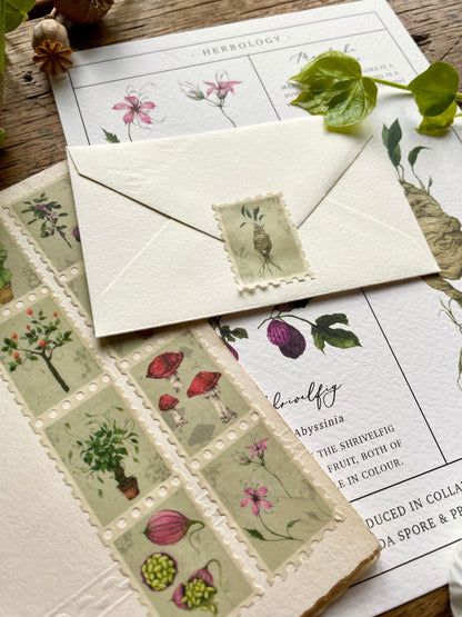 Pack of 3 | Herbology Stamp Washi Tape | Magical Herbology Tape