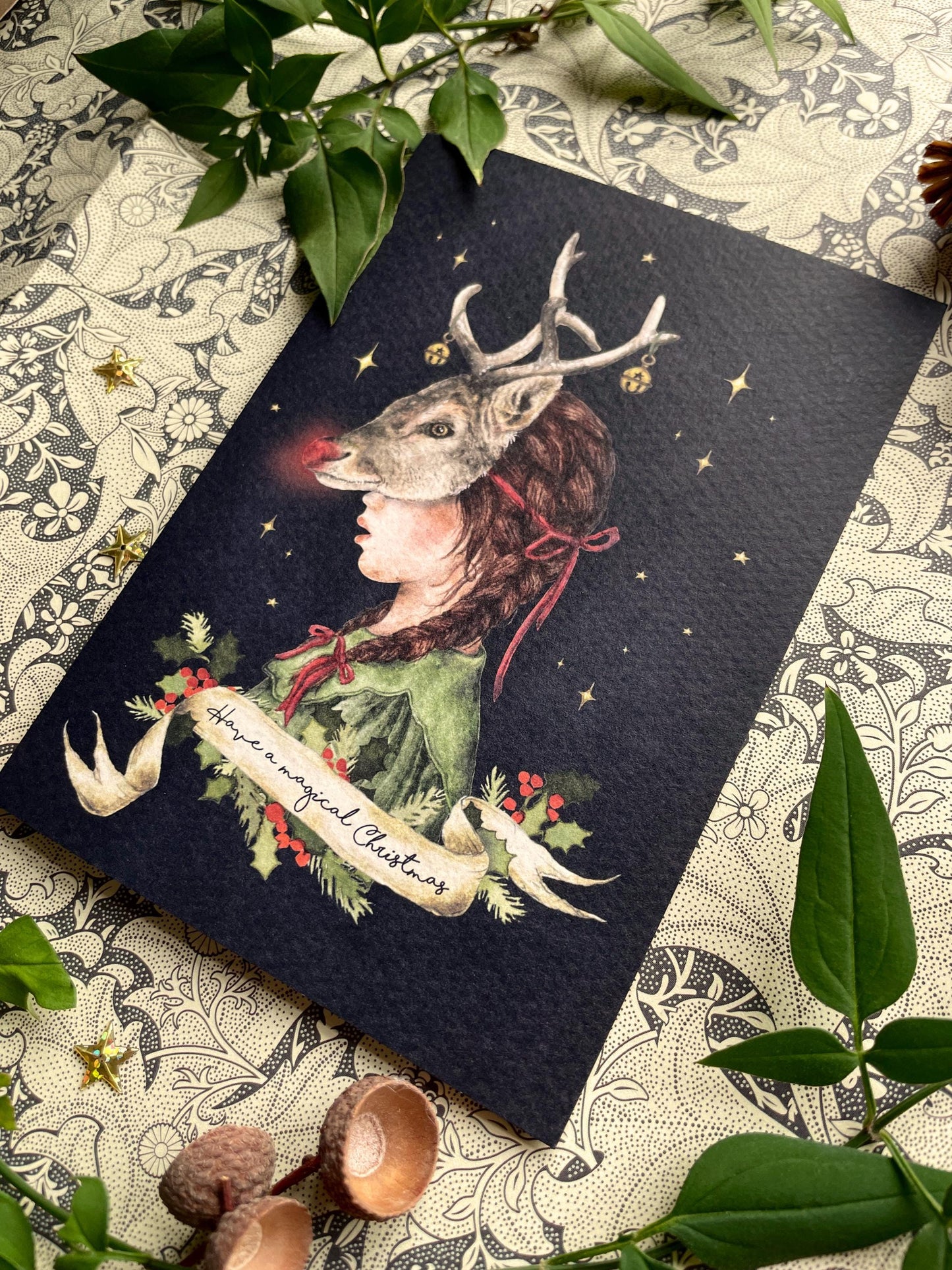 Have a Magical Christmas Watercolour Rudolph Greetings Card Box Set