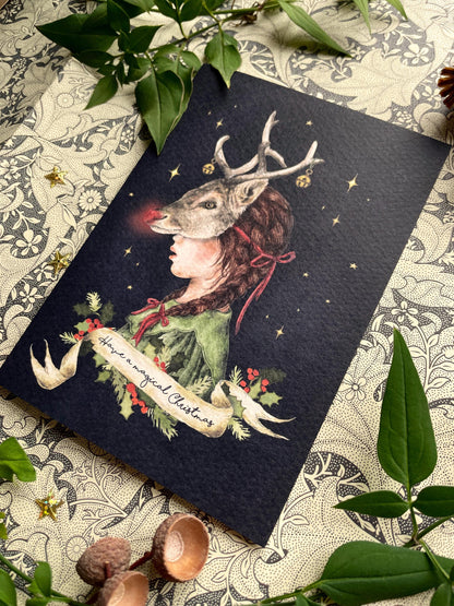 Have a Magical Christmas Watercolour Rudolph Greetings Card Box Set