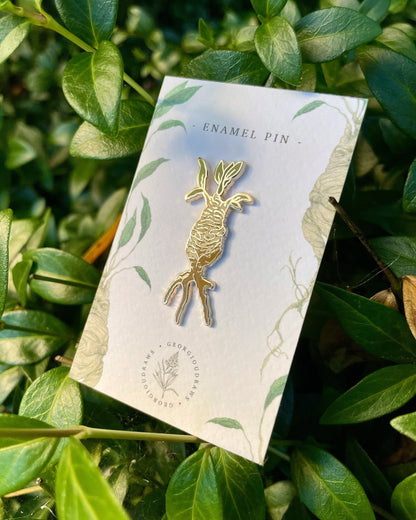 Mandrake Enamel Pin | Magical Herbology Pin Badge